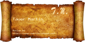 Tauer Martin névjegykártya